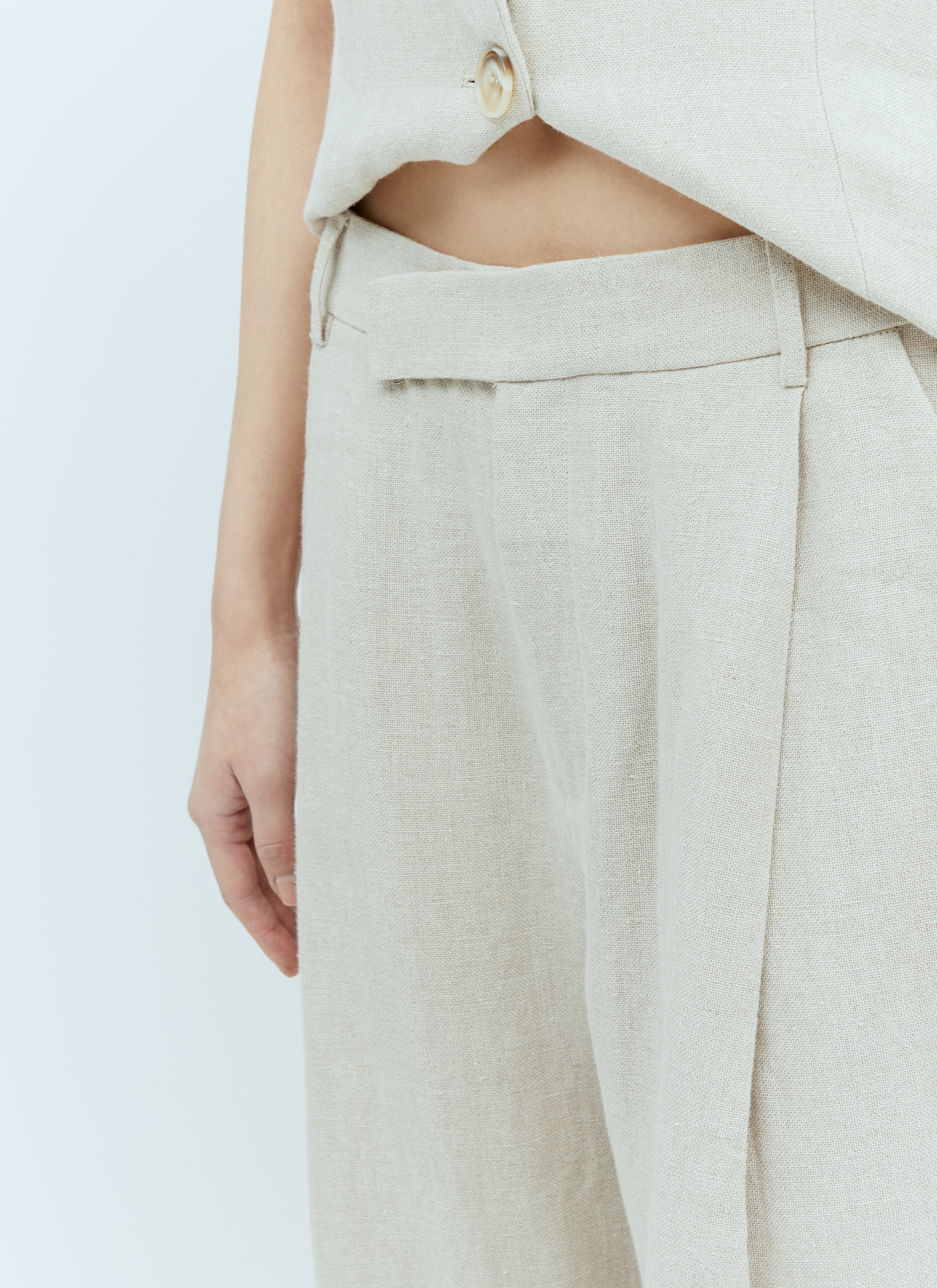 Linen Tailored Pants - 4