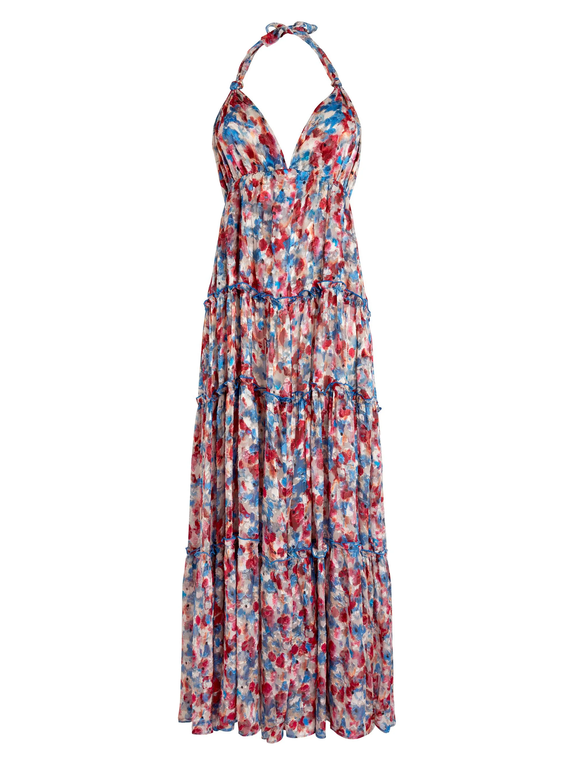 Women's Floral Halter Maxi Dress - Palace - 1