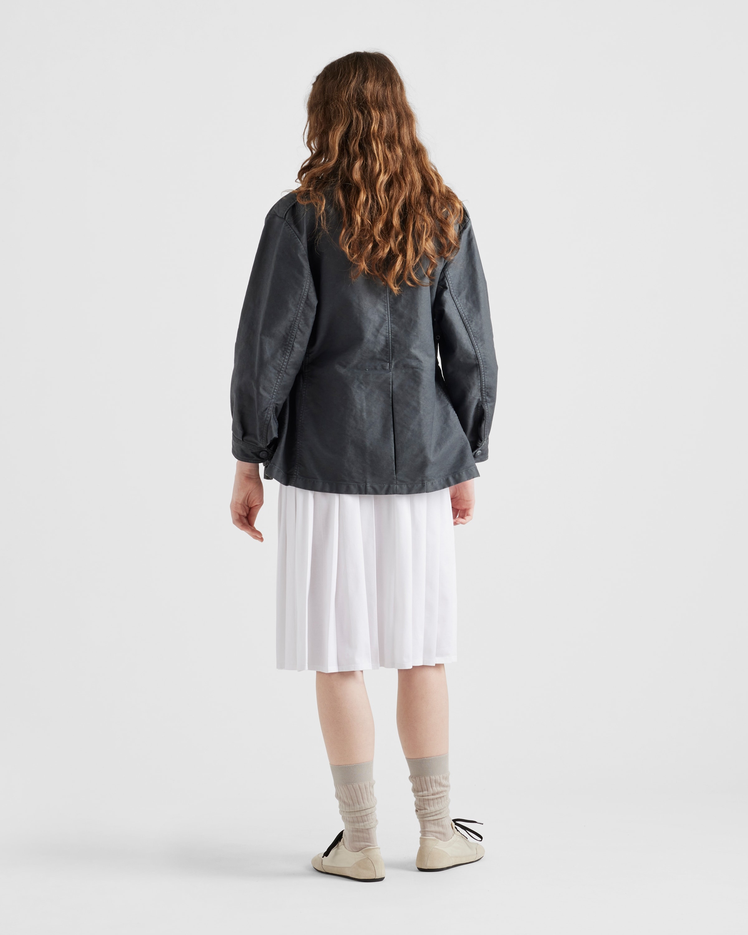 Pleated jersey skirt - 5
