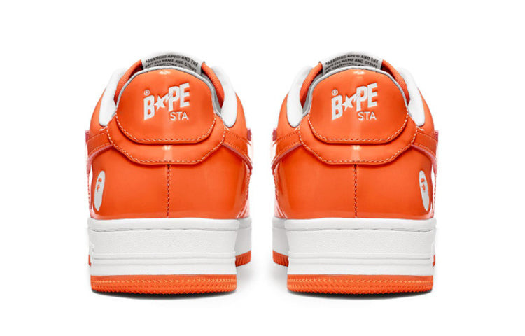 A BATHING APE Bape Sta Low 'Orange White' 1H70-191-001-WO - 4
