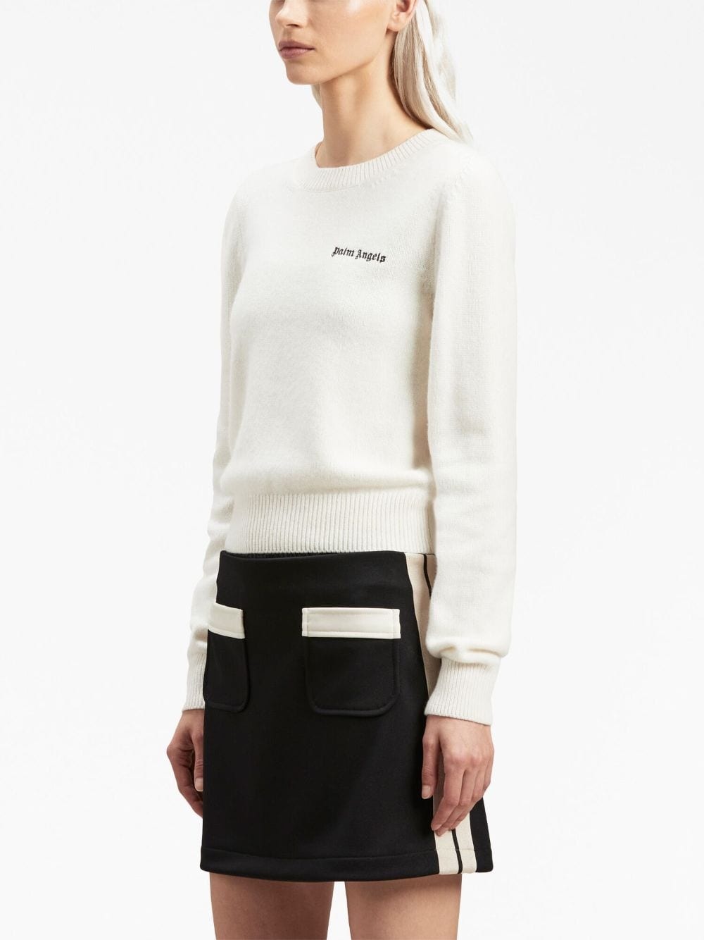 logo-embroidered crew-neck jumper - 4
