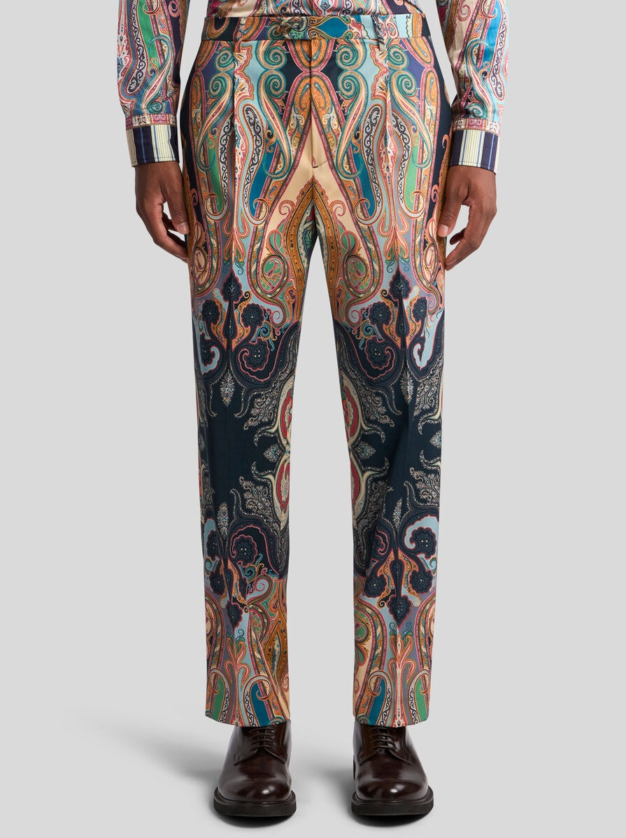 PAISLEY WOOL TROUSERS - 2