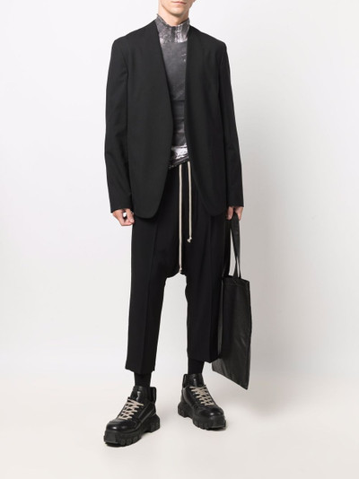 Rick Owens drop-crotch track pants outlook