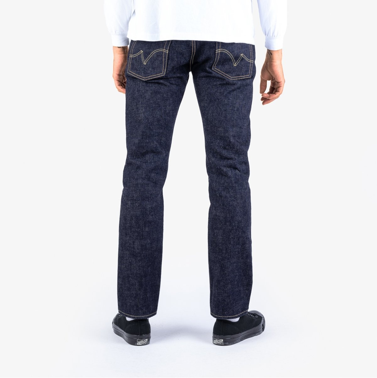 IH-777S-18 18oz Vintage Selvedge Denim Slim Tapered Cut Jeans - Indigo - 3