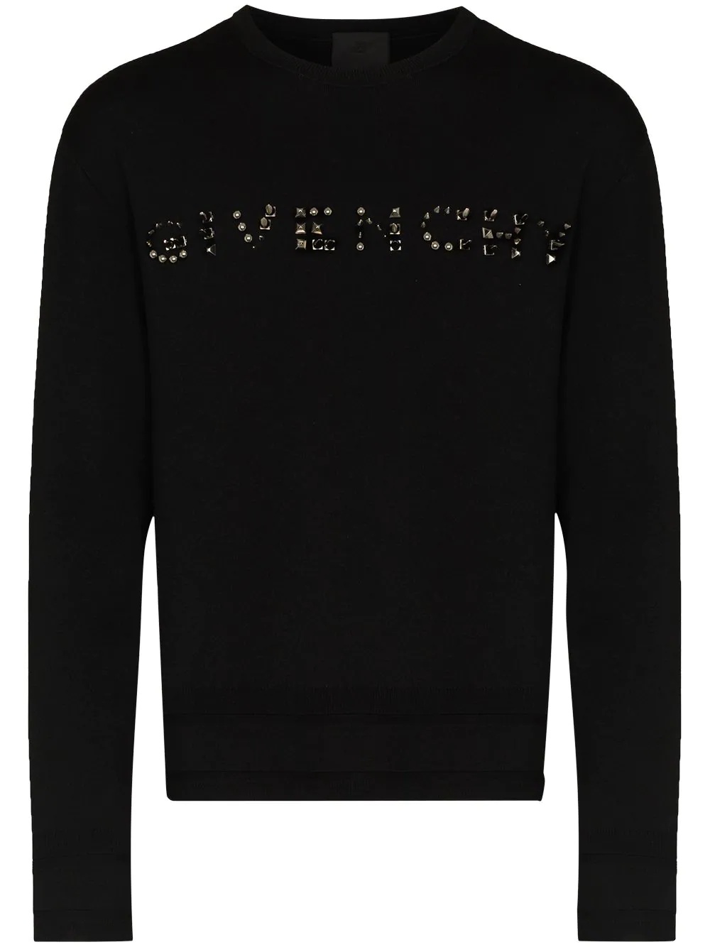 studded-logo wool jumper - 1