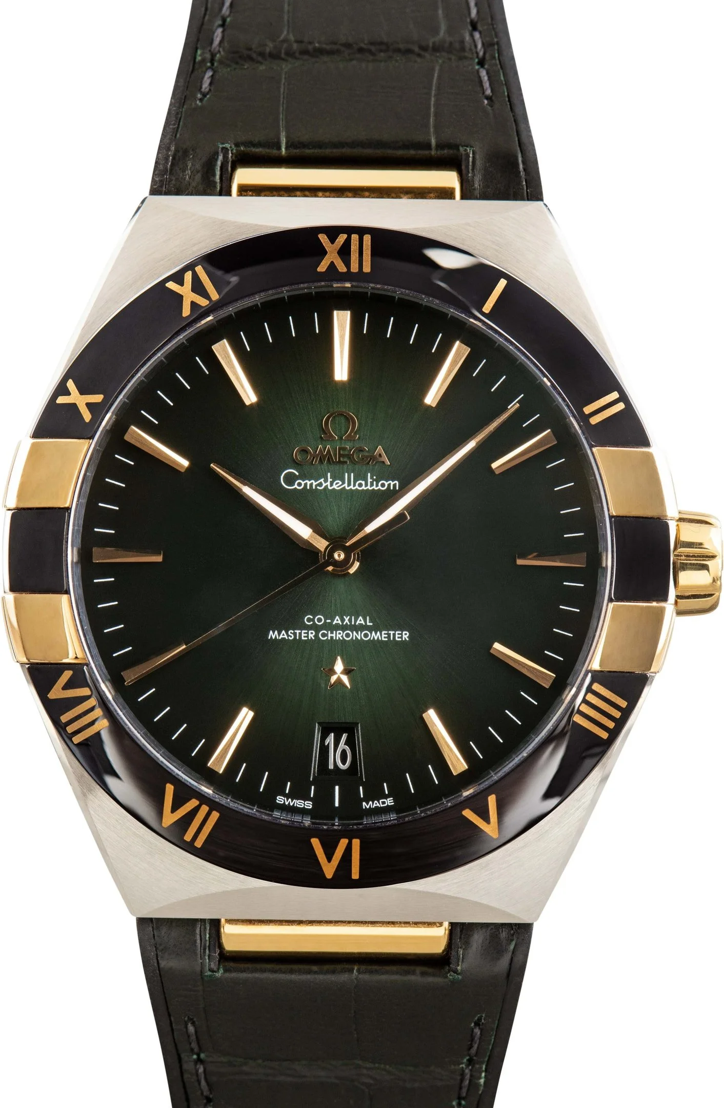 Omega Constellation Steel & Yellow Gold Green Dial - 1