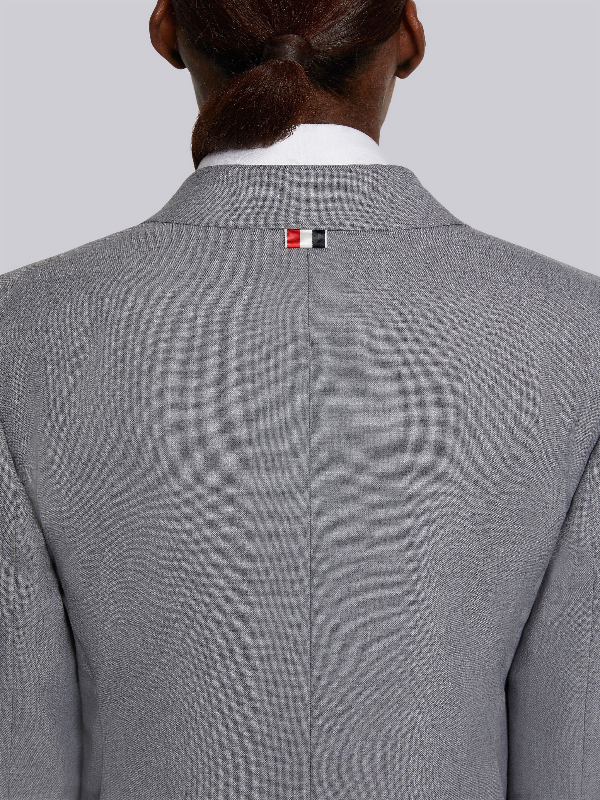 Thom Browne Classic Single Breasted Sport Coat In Medium Grey 2-Ply Wool Fresco