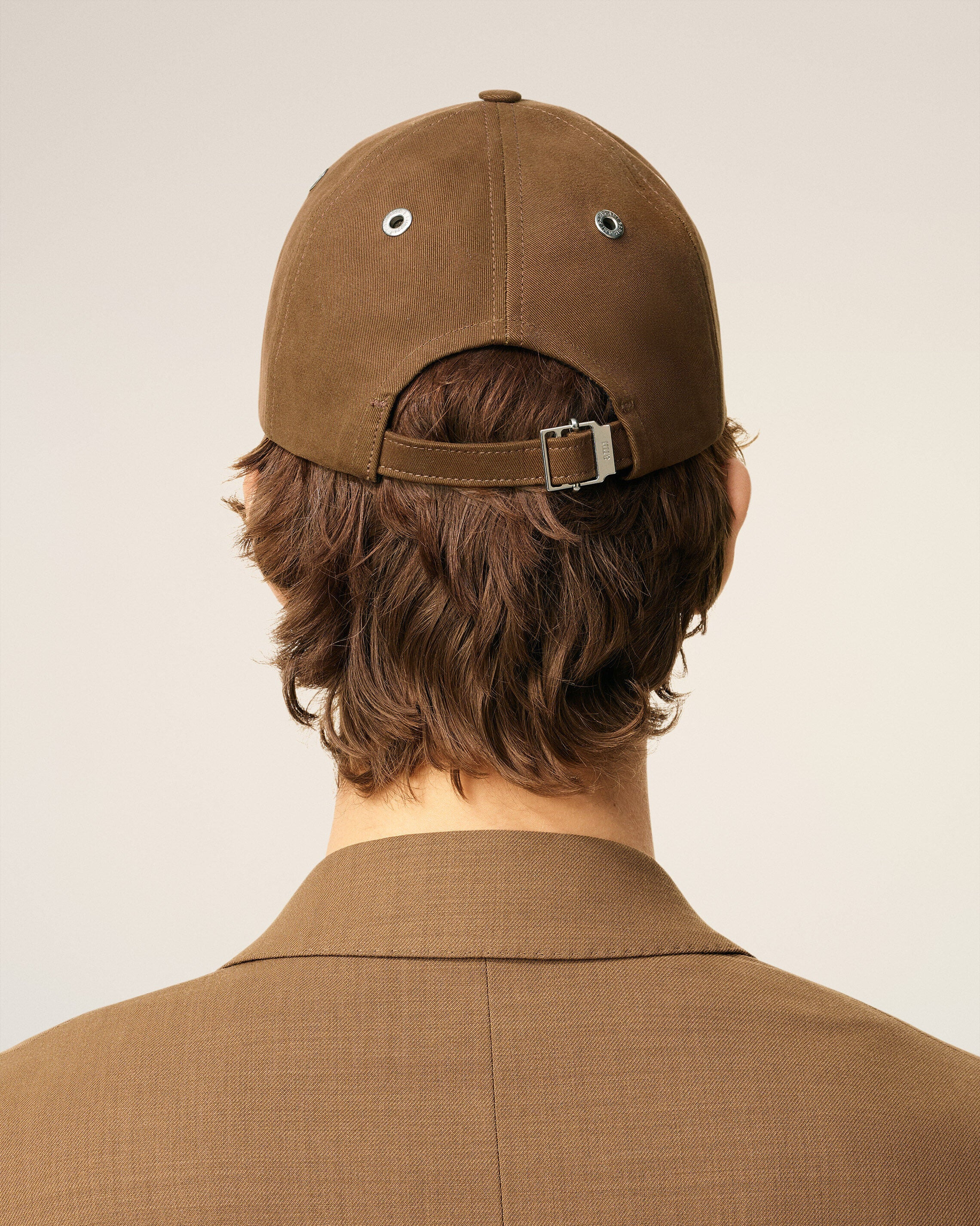 BROWN COTTON AMI DE COEUR EMBROIDERY CAP - 6