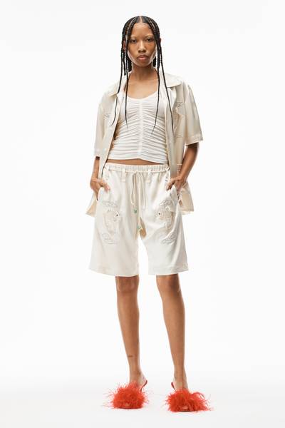 Alexander Wang KOI EMBROIDERY SHORT IN SILK CHARMEUSE outlook