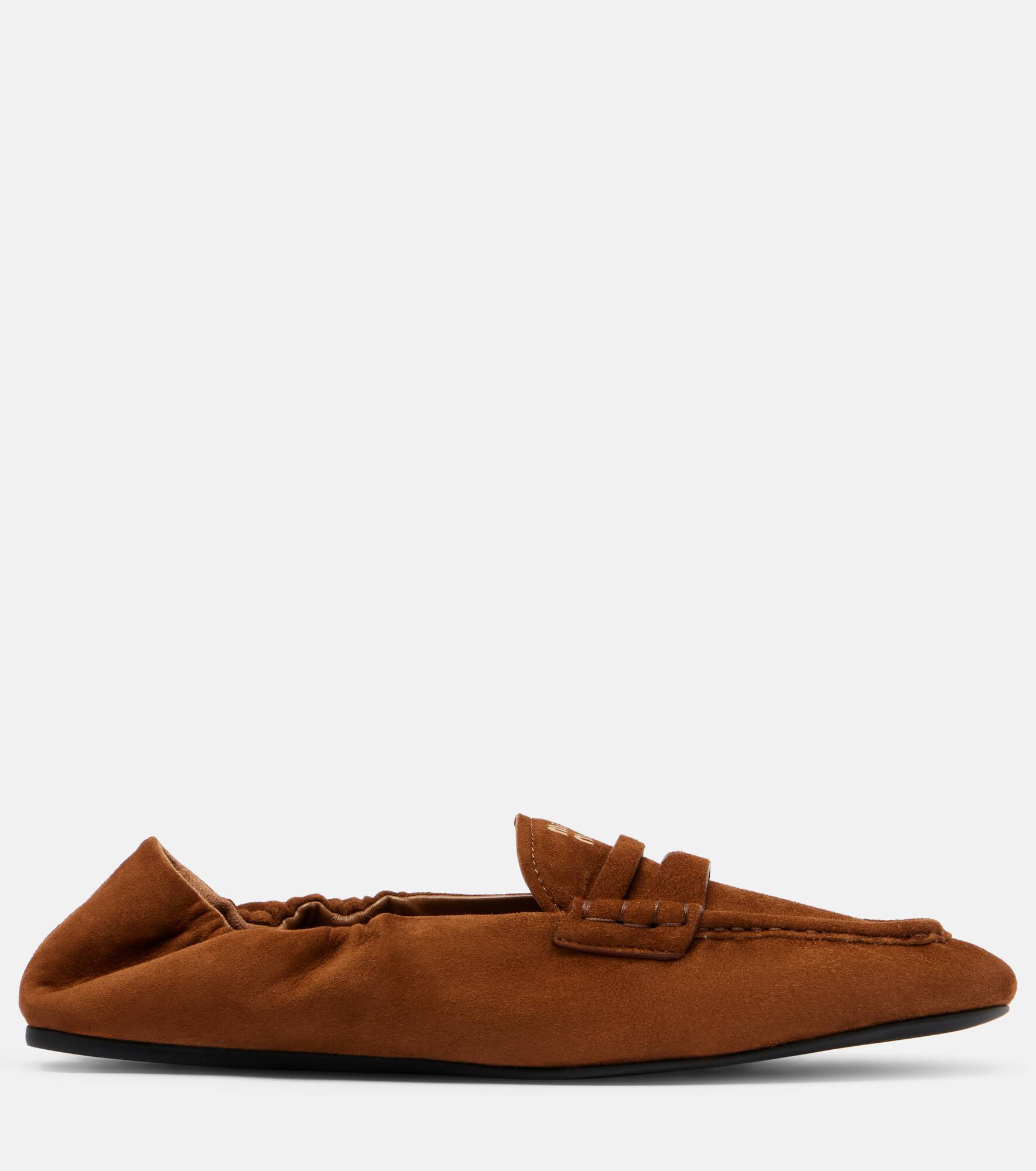 Ruches logo suede loafers - 4