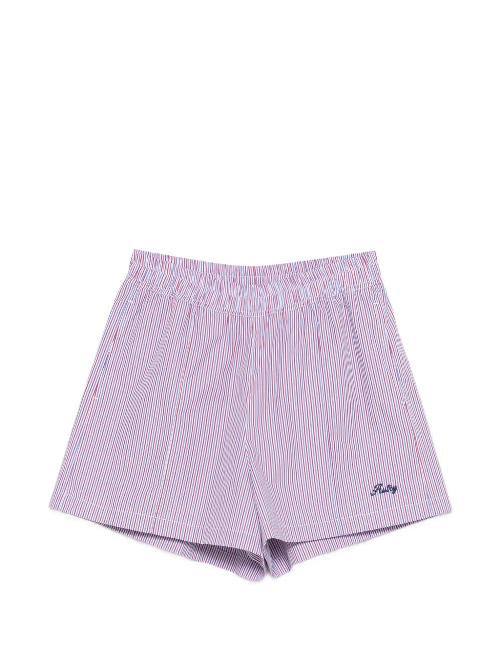 striped embroidered shorts - 1