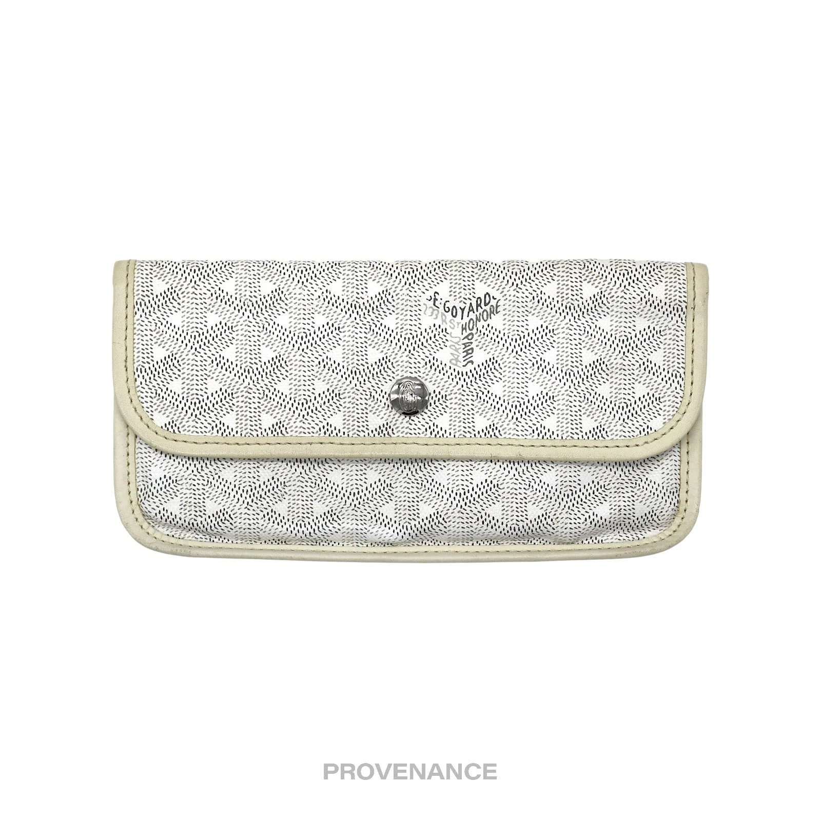 Goyard St. Louis Pouch Wallet - White Goyardine - 1