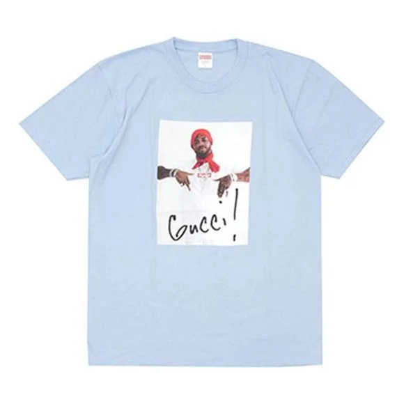 Supreme FW16 Gucci Mane Light Blue Tee SS18-0227 - 1