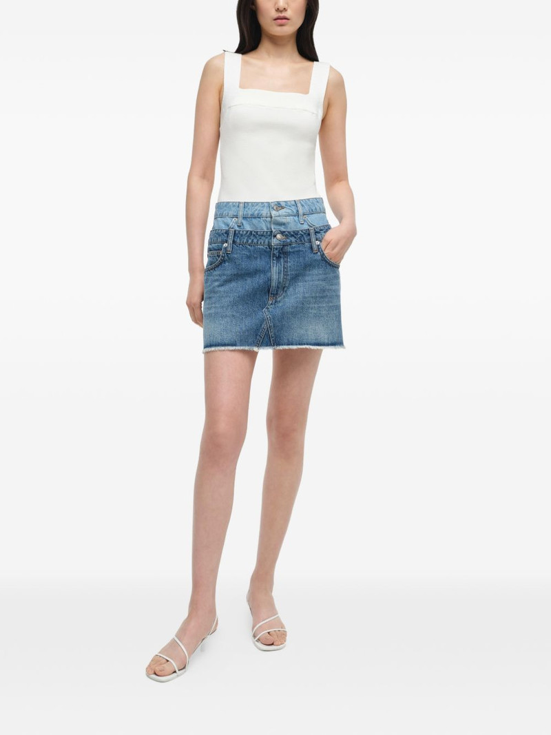 SIMKHAI Salix frayed mini skirt outlook