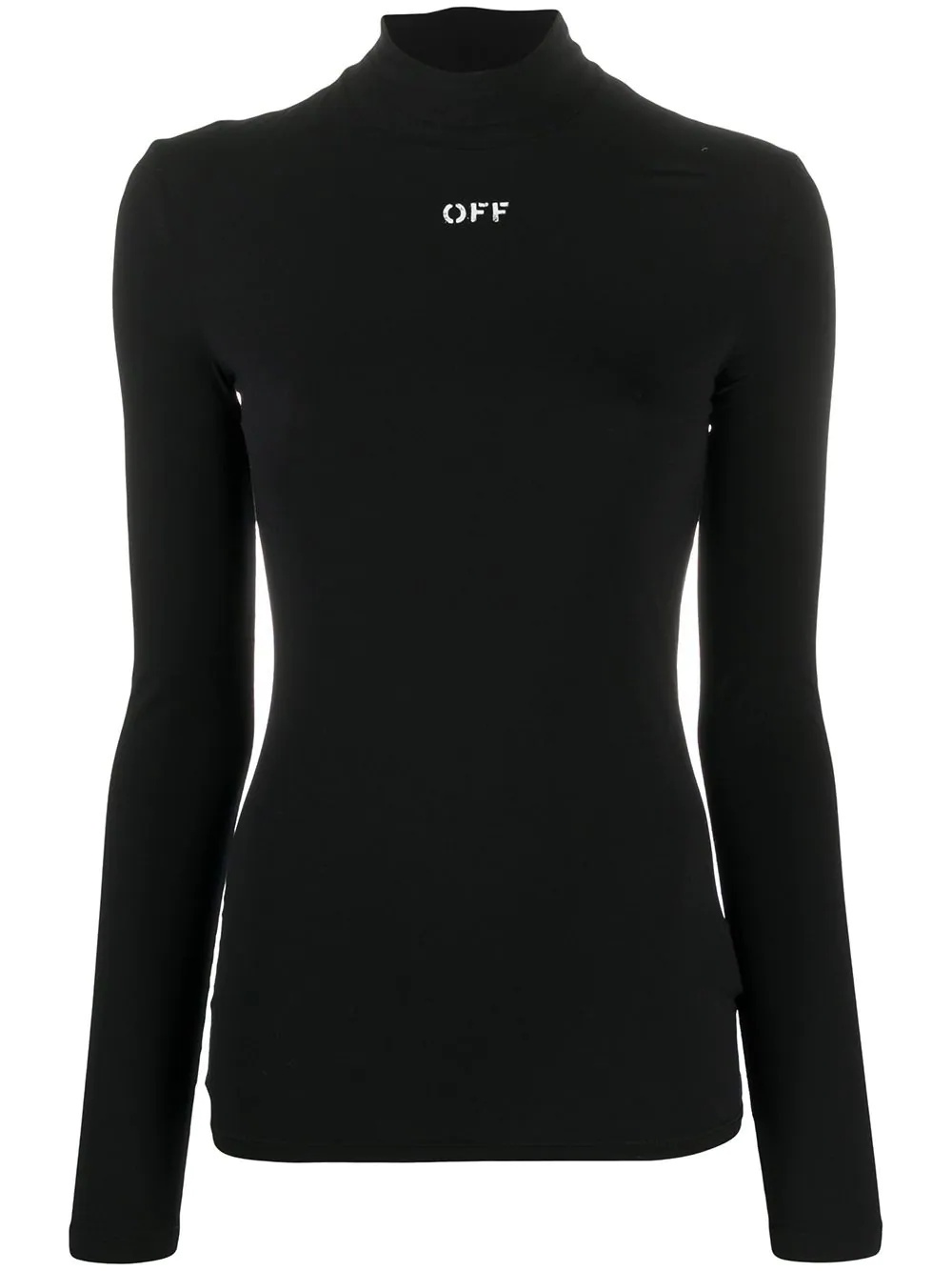 high neck long sleeve top - 1