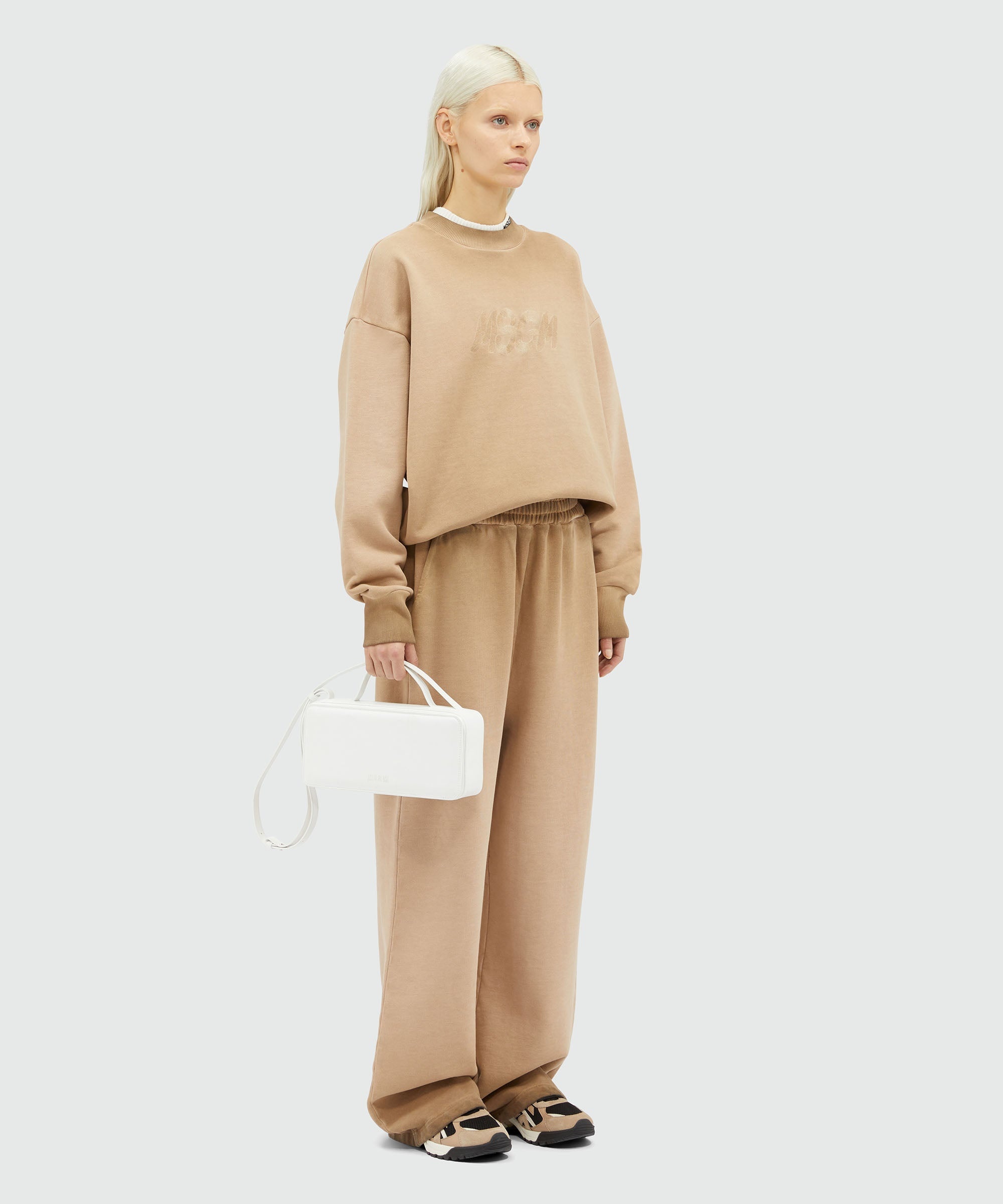 Faded jersey jogging pants - 4