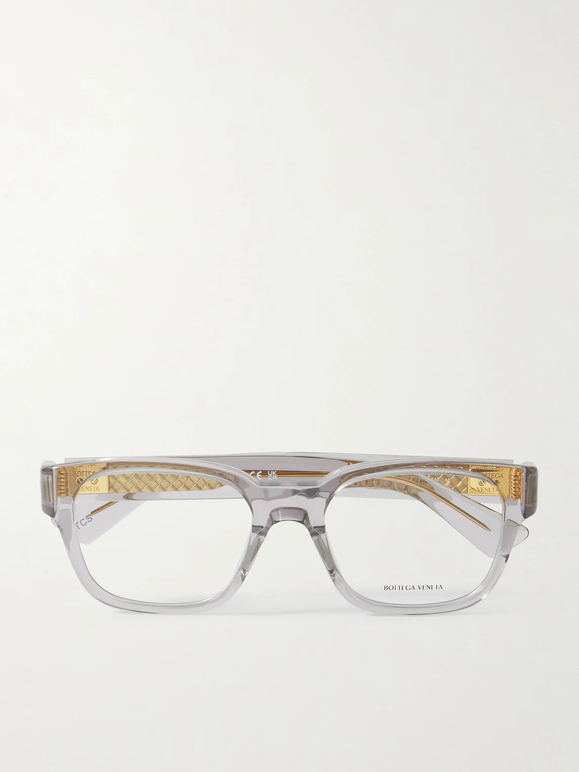 D-Frame Recycled-Acetate and Gold-Tone Optical Glasses - 1