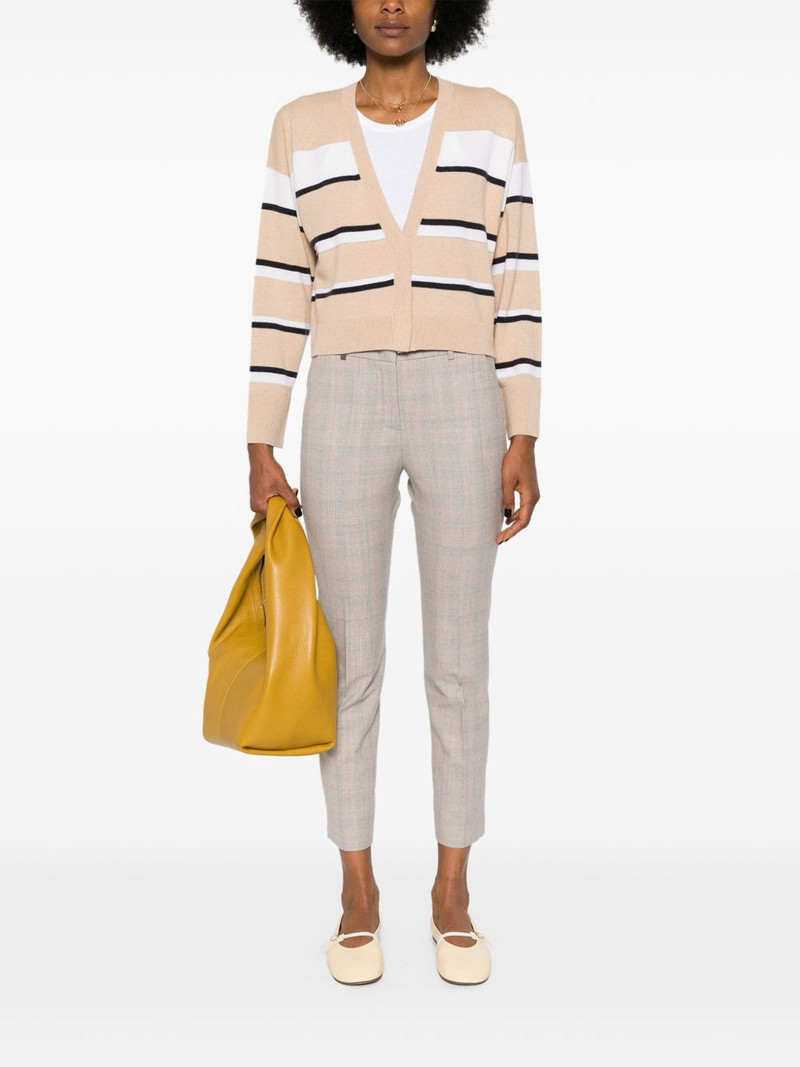 PESERICO bead-embellished striped cardigan outlook