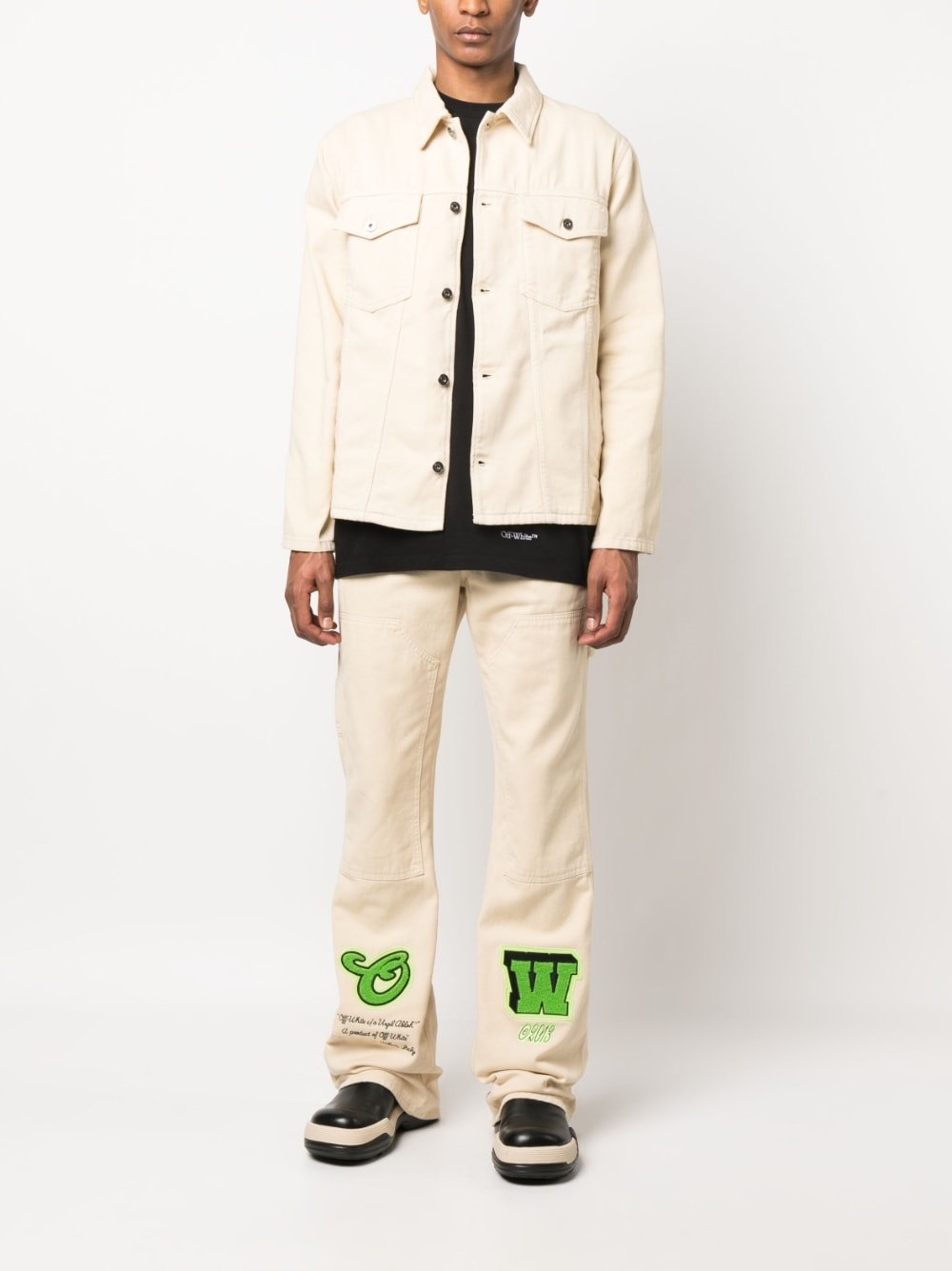 logo-appliqué straight-leg jeans - 2