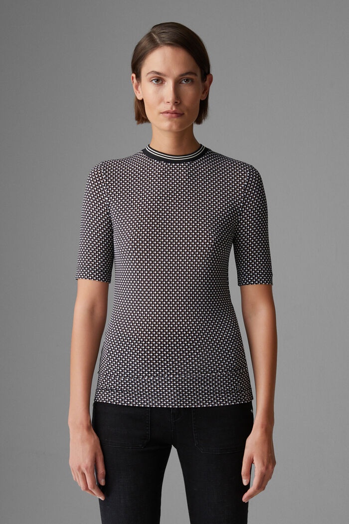 Alene Shirt in Black/Beige/White - 2