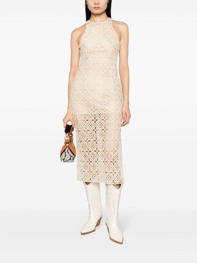 Off-White Arrows crochet midi dress outlook