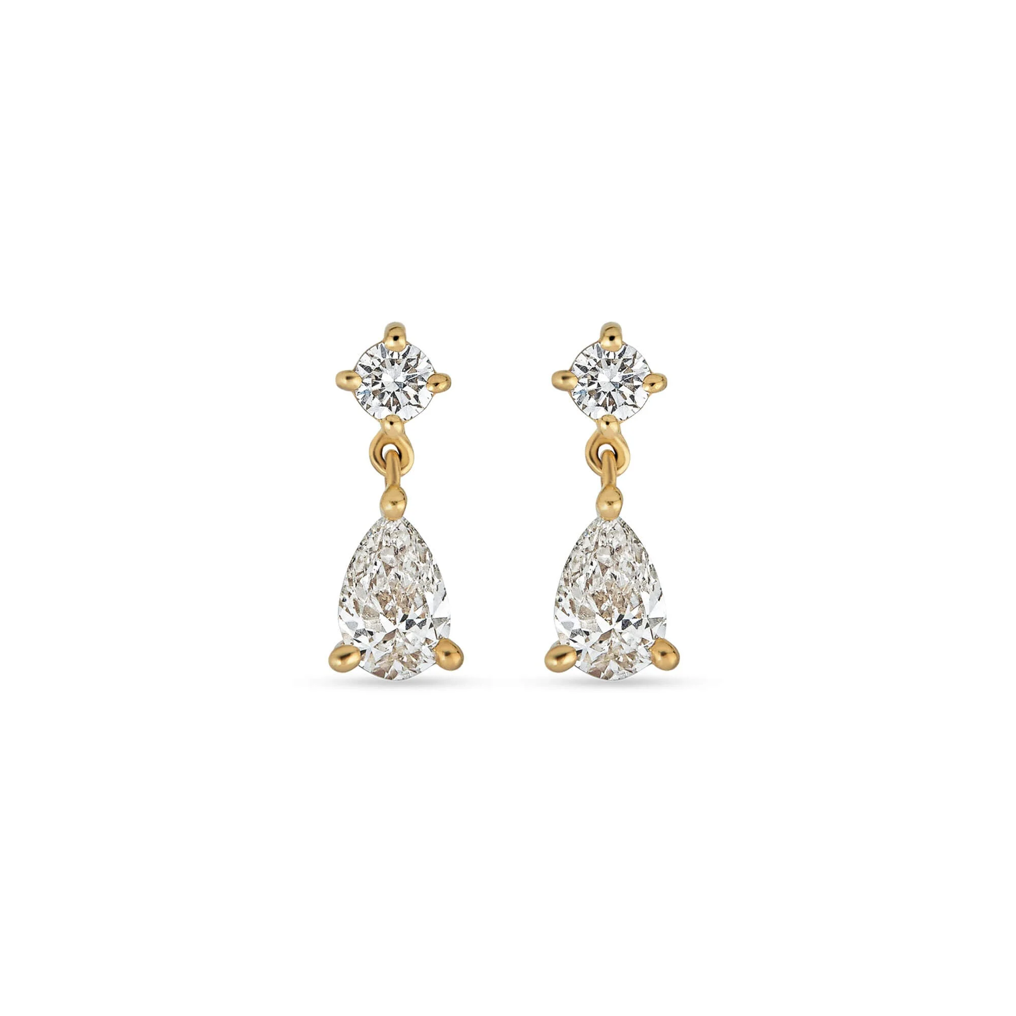 LAB-Created Diamond Script Earrings - 1