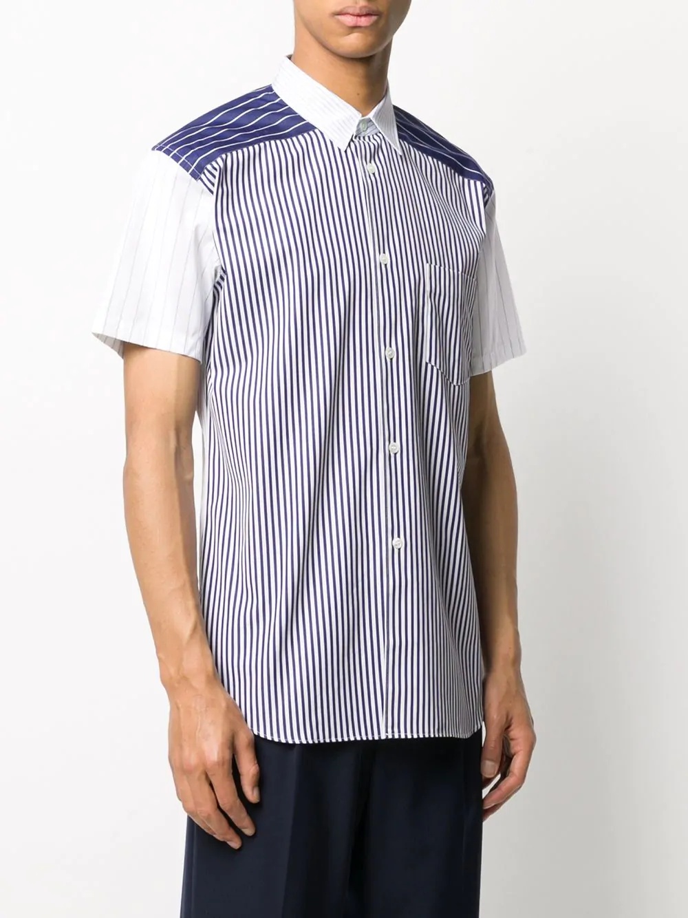 multi-stripe short sleeve shirt - 3