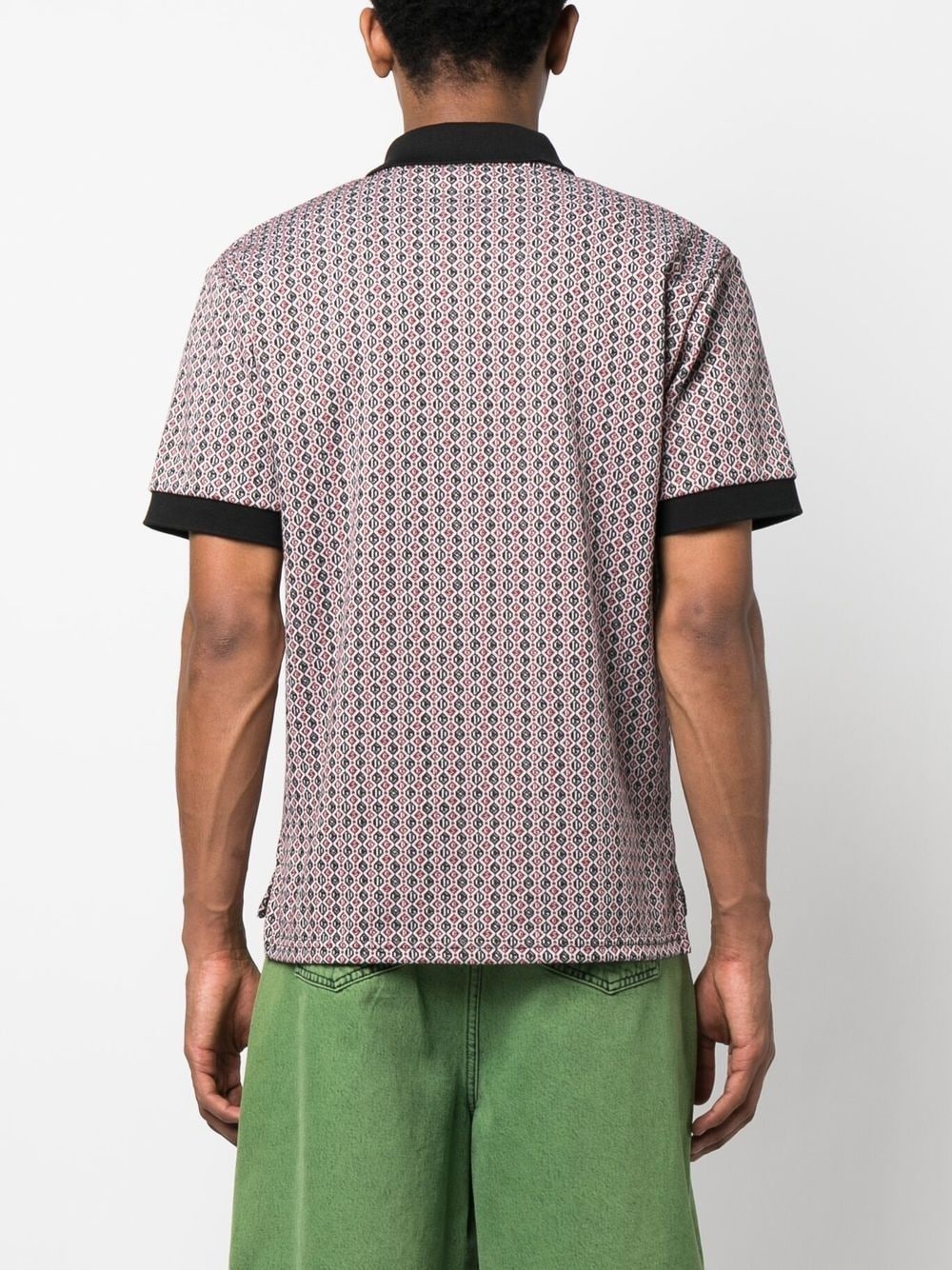 logo-patch jacquard polo shirt - 4