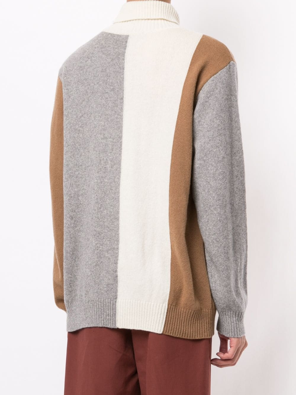 contrast panel knit jumper - 4