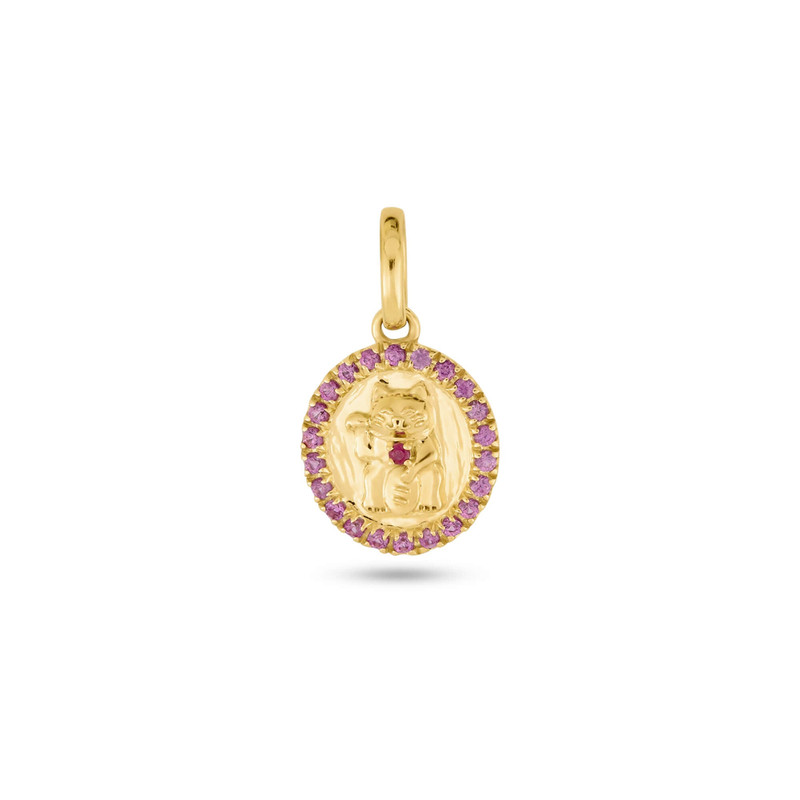 Cat Of Fortune Gold Charm 1