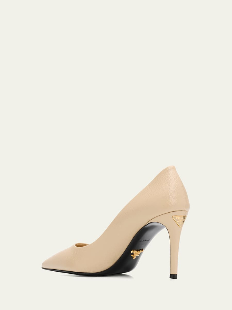 Prada 85mm Donna Saffiano Leather Pumps outlook