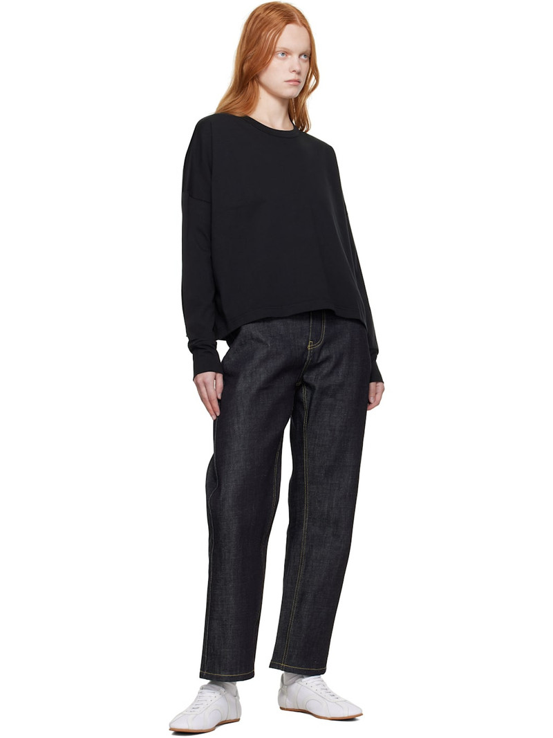 Studio Nicholson Black Loop Long Sleeve T-shirt outlook