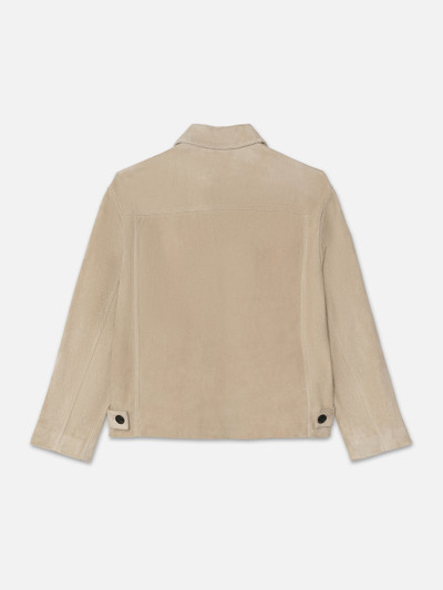 FRAME Clean Suede Jacket in Smoke Beige outlook