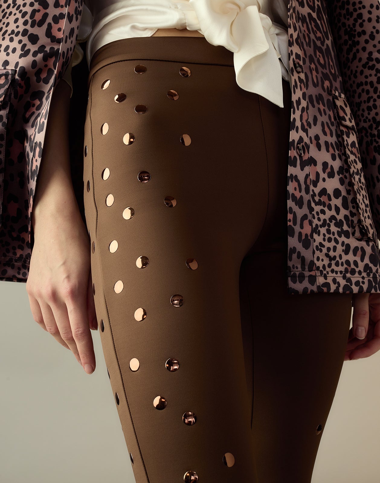 Studded Bonded Pants - 5