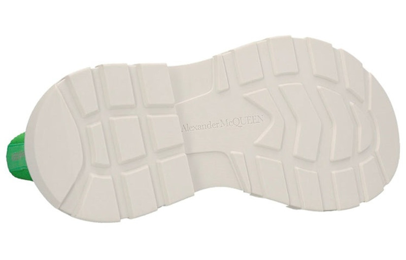 (WMNS) Alexander McQueen Tread Slick Boots 'Green White' 697080W4UW23189 4