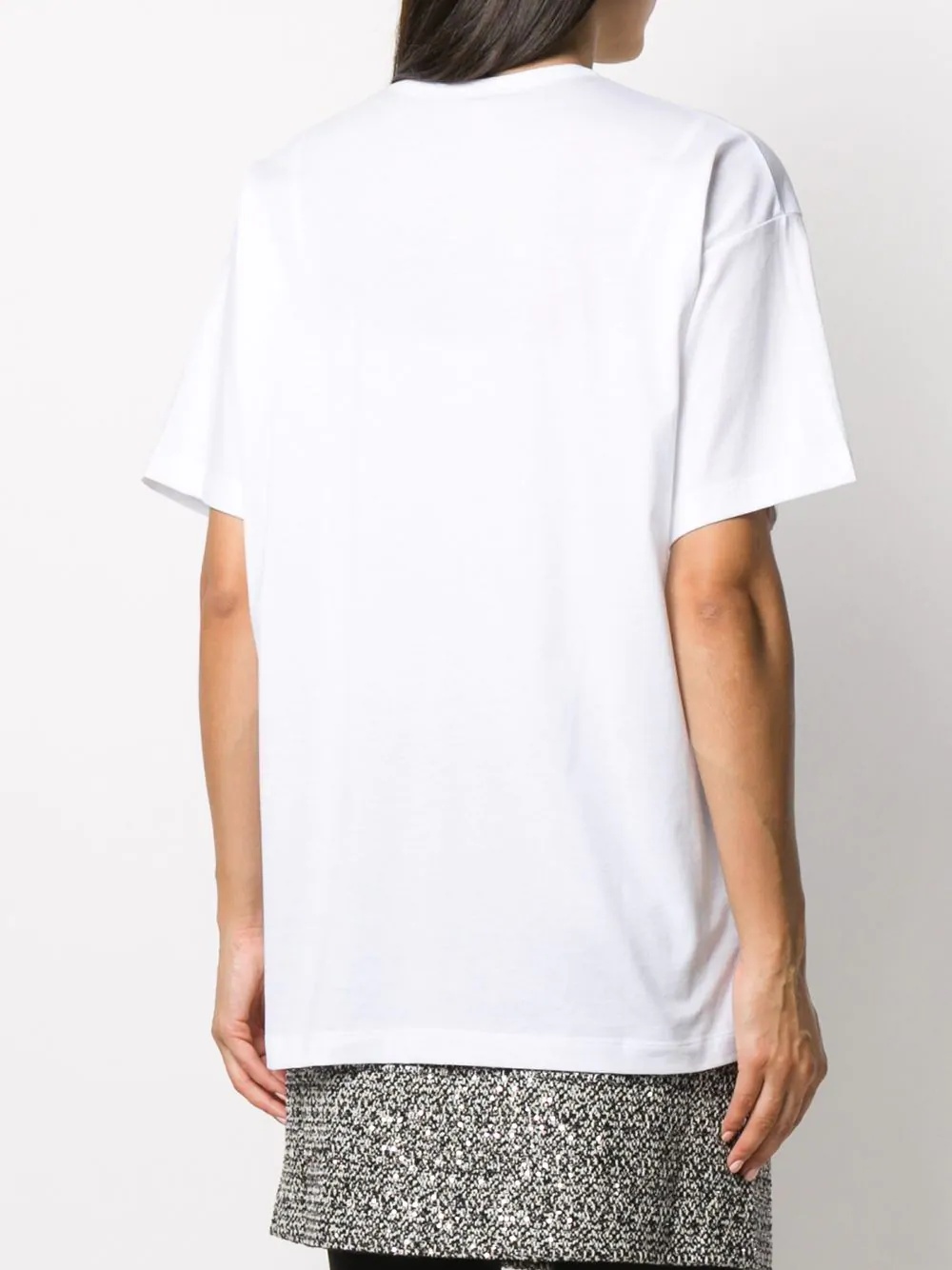 crystal embellished logo T-shirt - 4