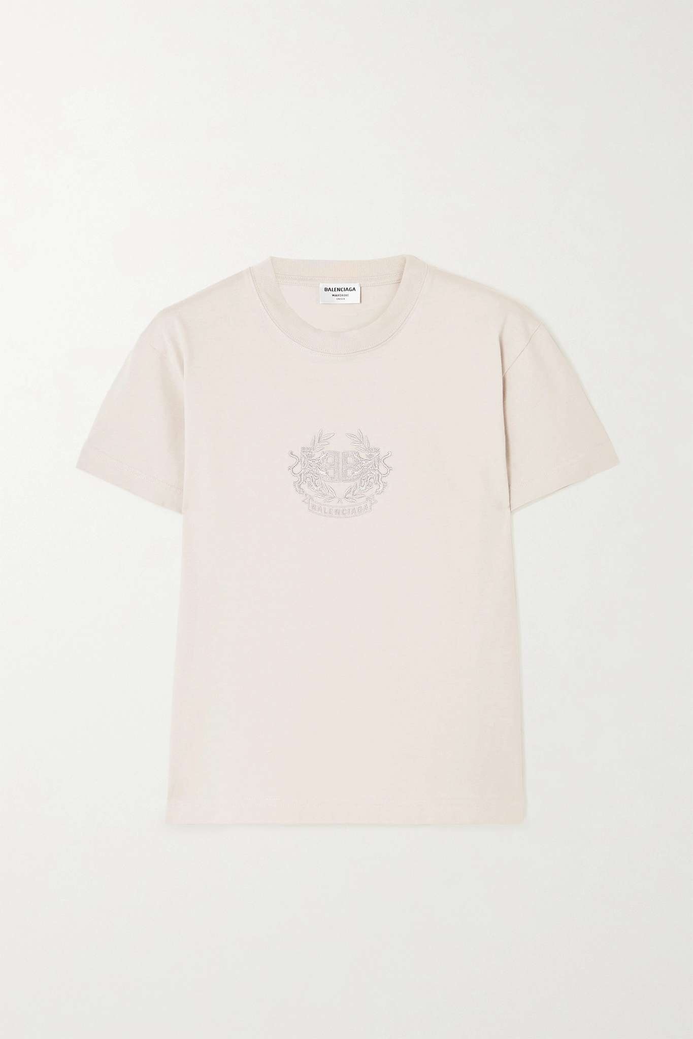 Lion's Laurel embroidered cotton-jersey T-shirt - 1