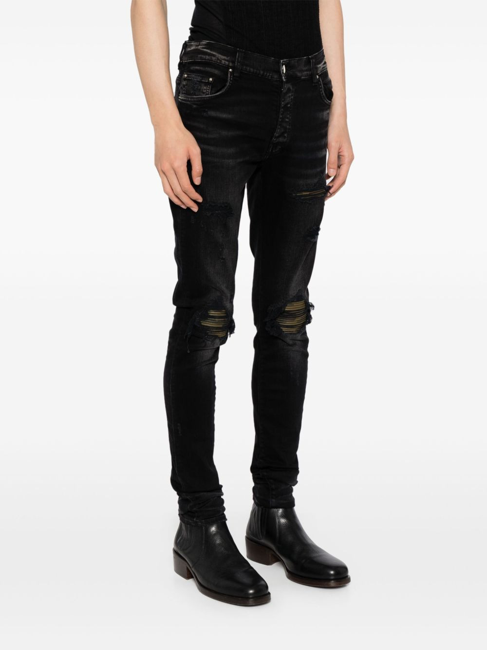 distressed skinny jeans - 3