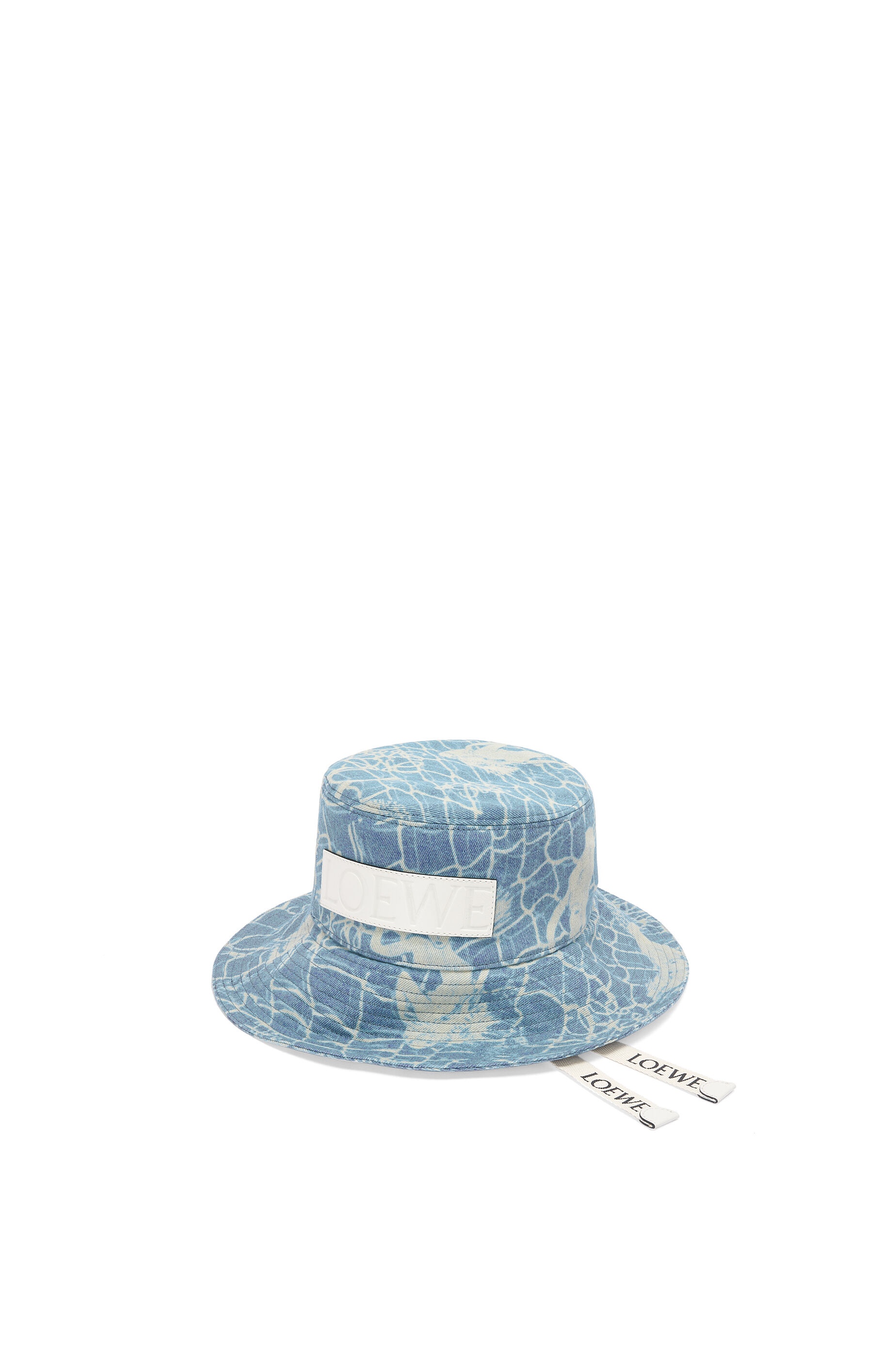 Mermaid fisherman hat in denim and calfskin - 4