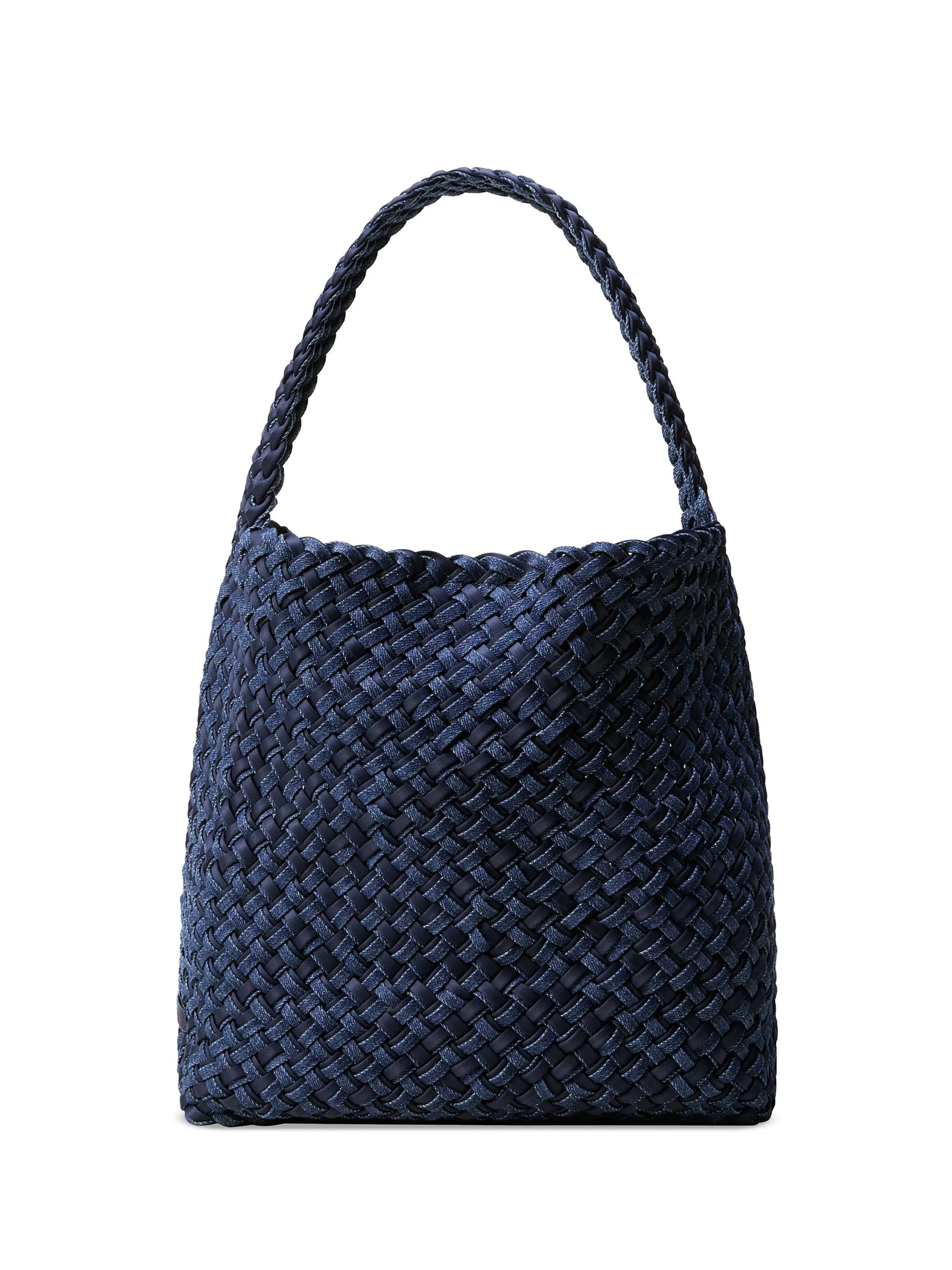 Women's Nomad Medium Double Weave Denim Hobo Shoulder Bag - Indigo - 1