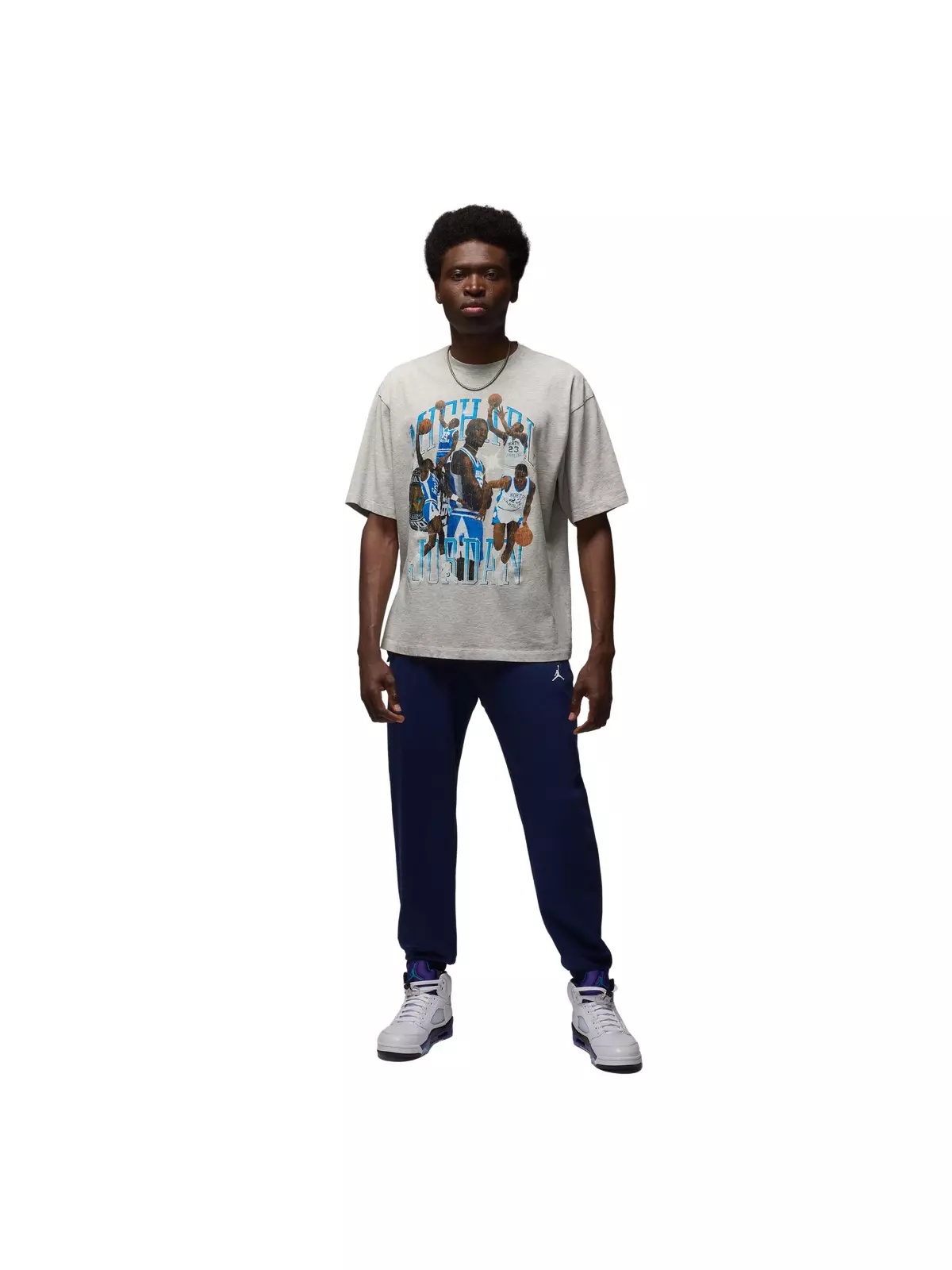 Men's Concert UNC Oversized Tee - Grey - 6