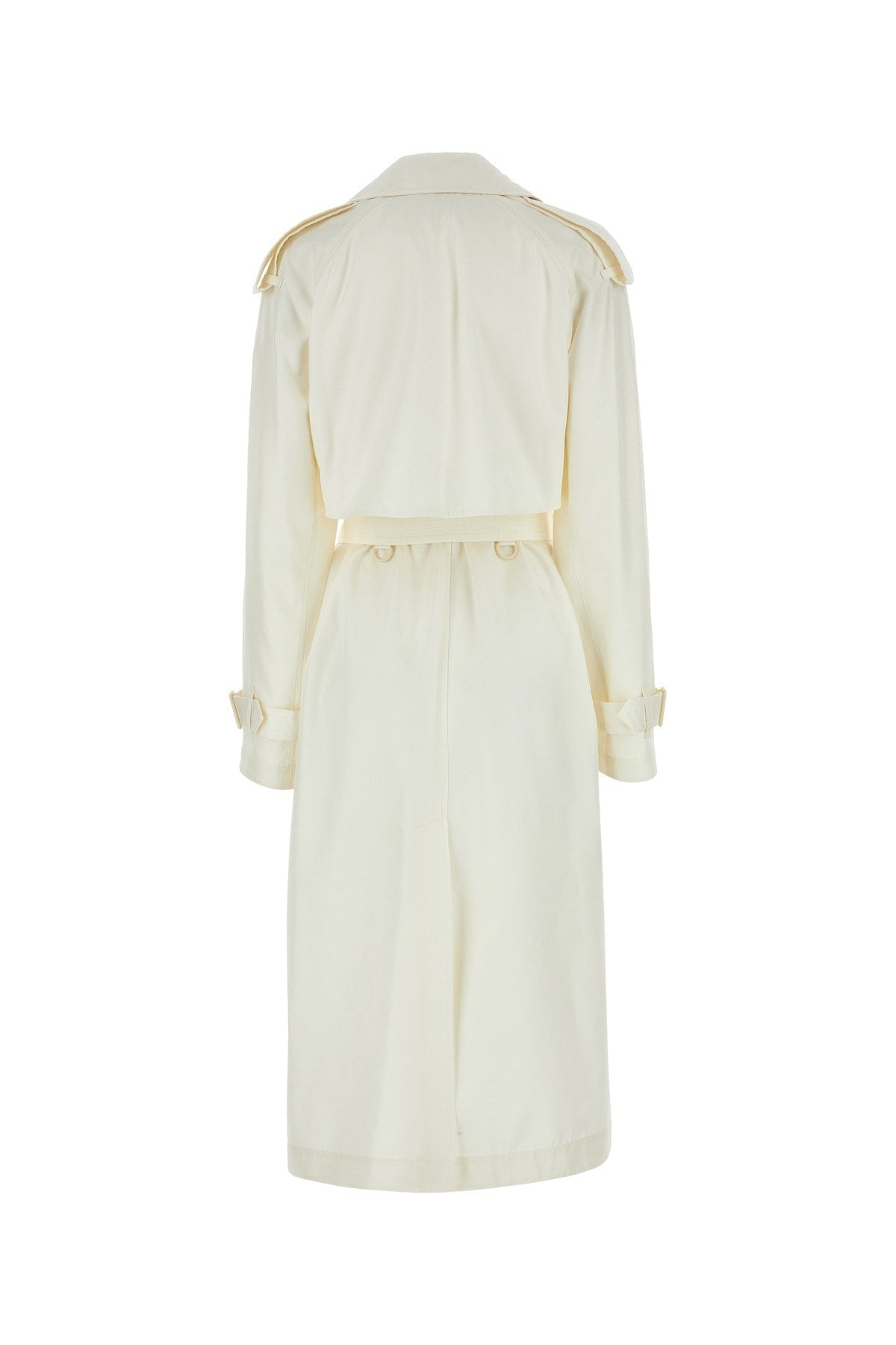 Burberry Women Ivory Silk Trench Coat - 2