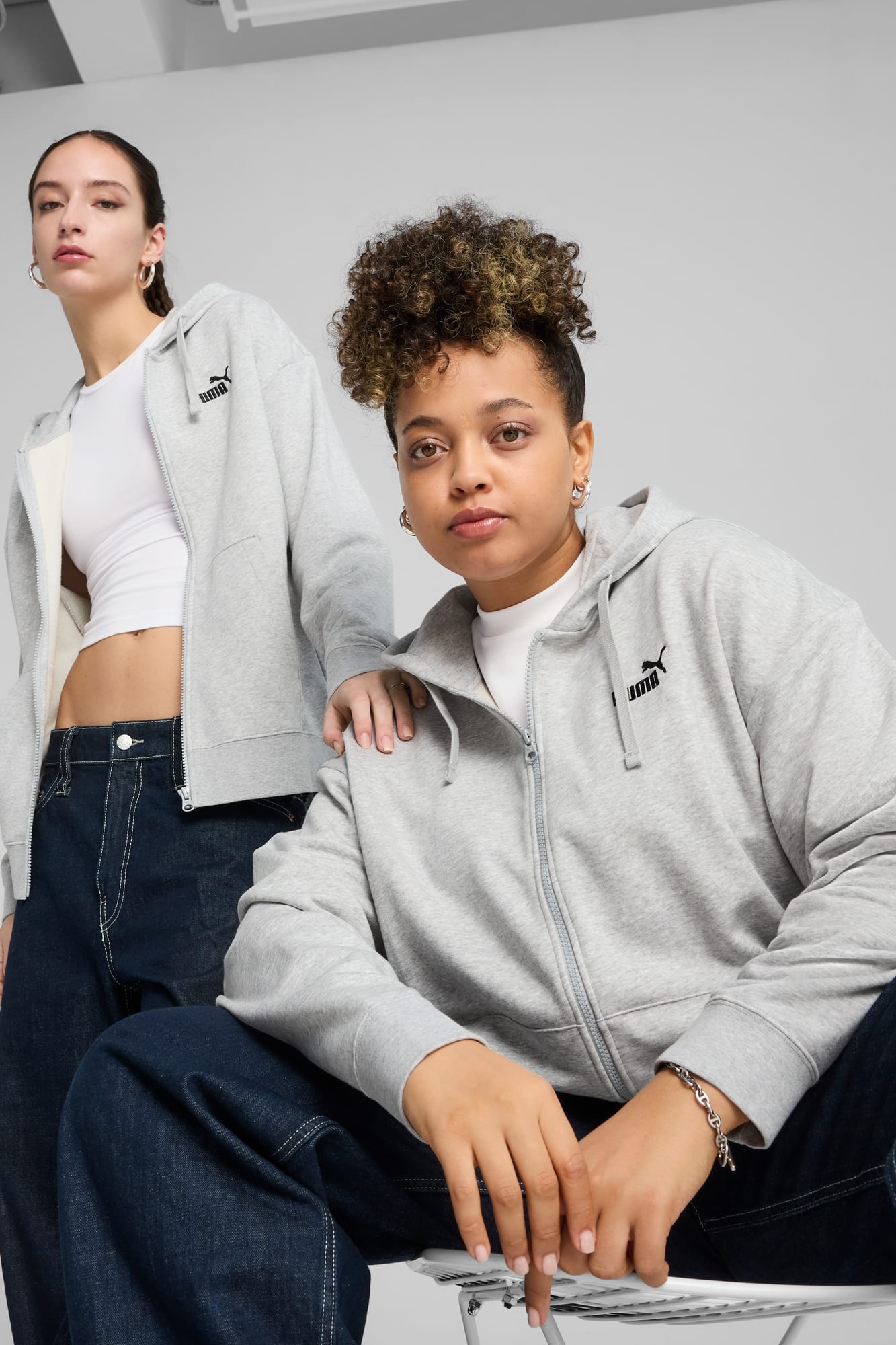 Essentials Small No. 1 Logo French Terry Women's Comfort Full-Zip Hoodie - 3