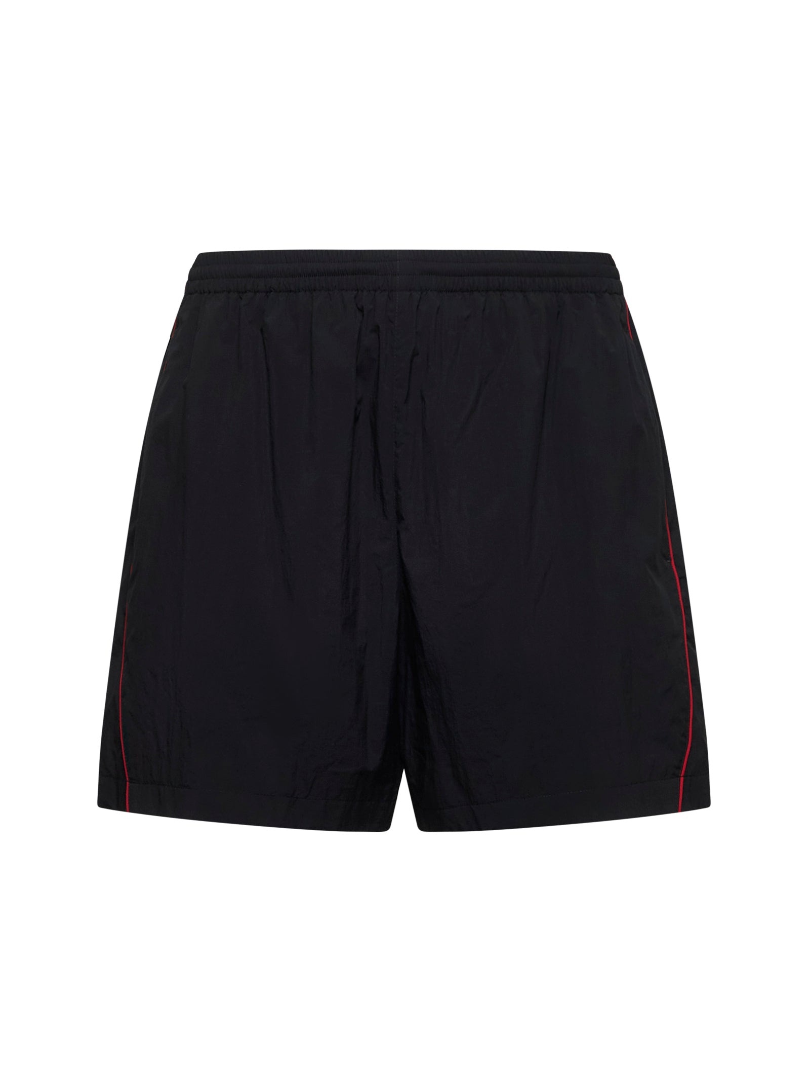 Black logo embroidery tracksuit shorts - 1