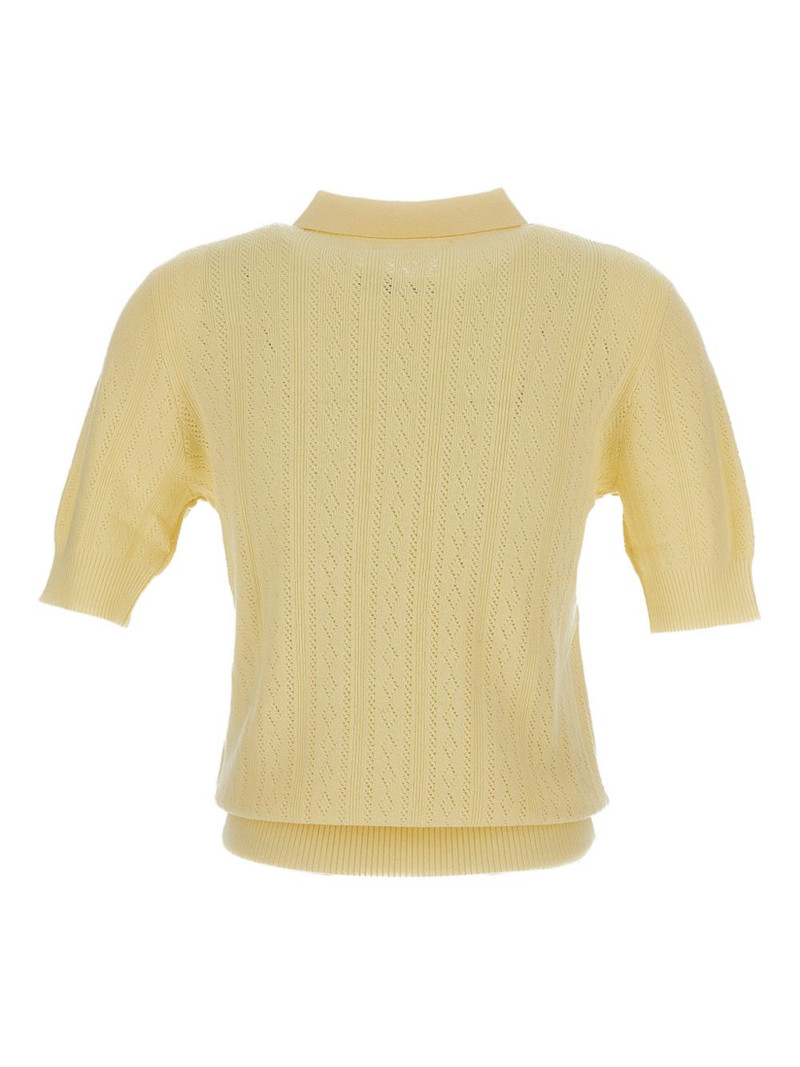 LISA YANG ribbed polo top outlook