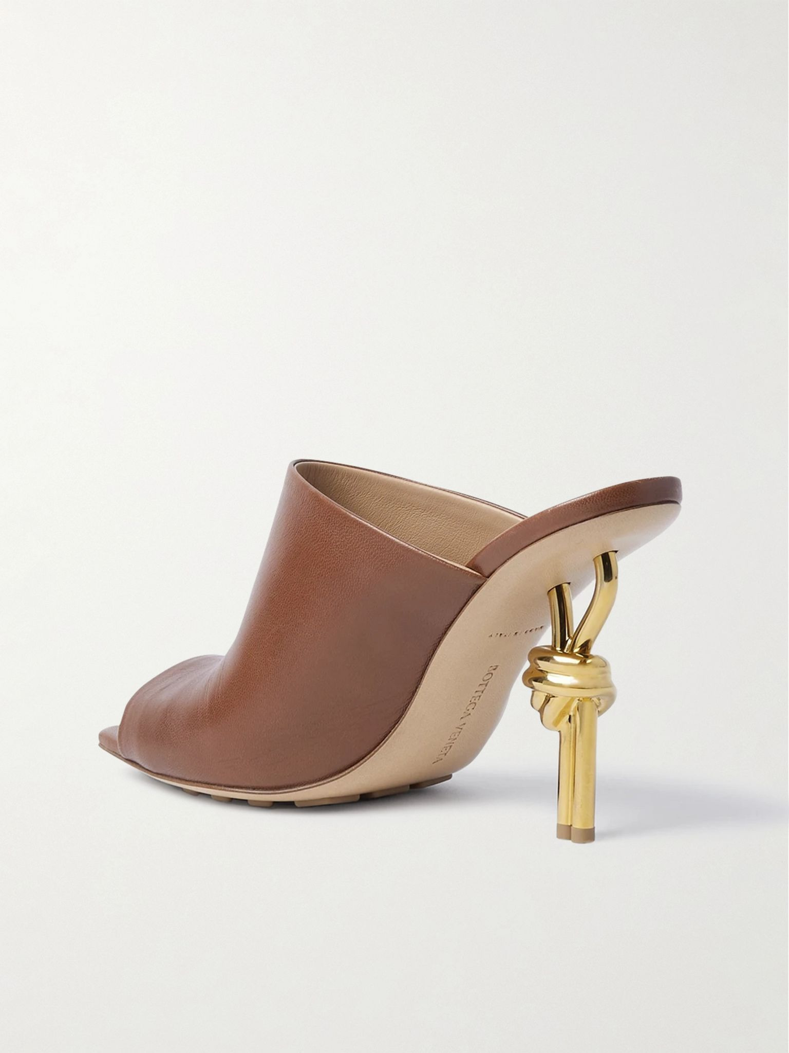 Knot leather mules Brown - 3