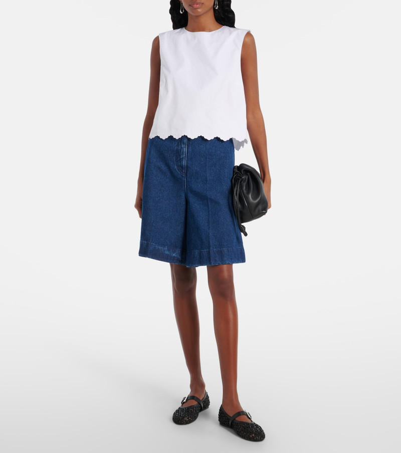 PATOU High-rise denim shorts outlook