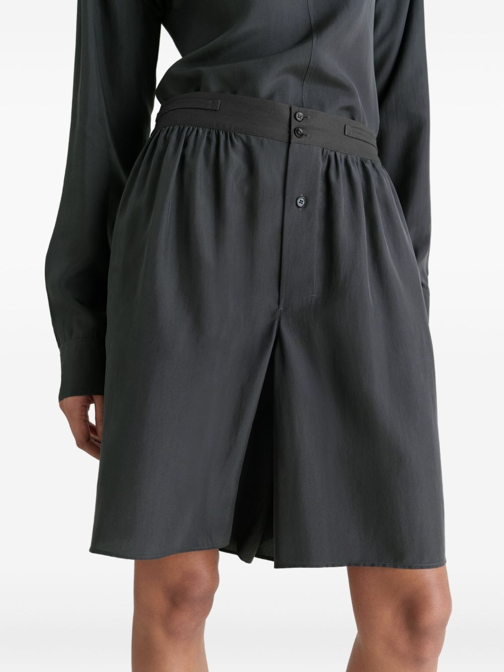 elasticated-waistband shorts - 5