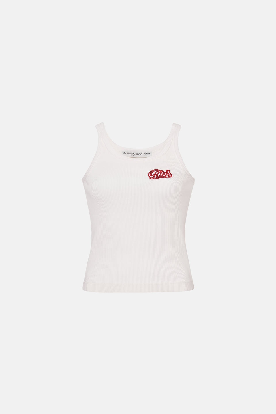 RIBBED JERSEY TANK TOP WITH PATCH - 1