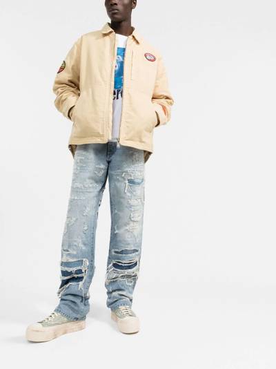 Heron Preston distressed effect jeans outlook